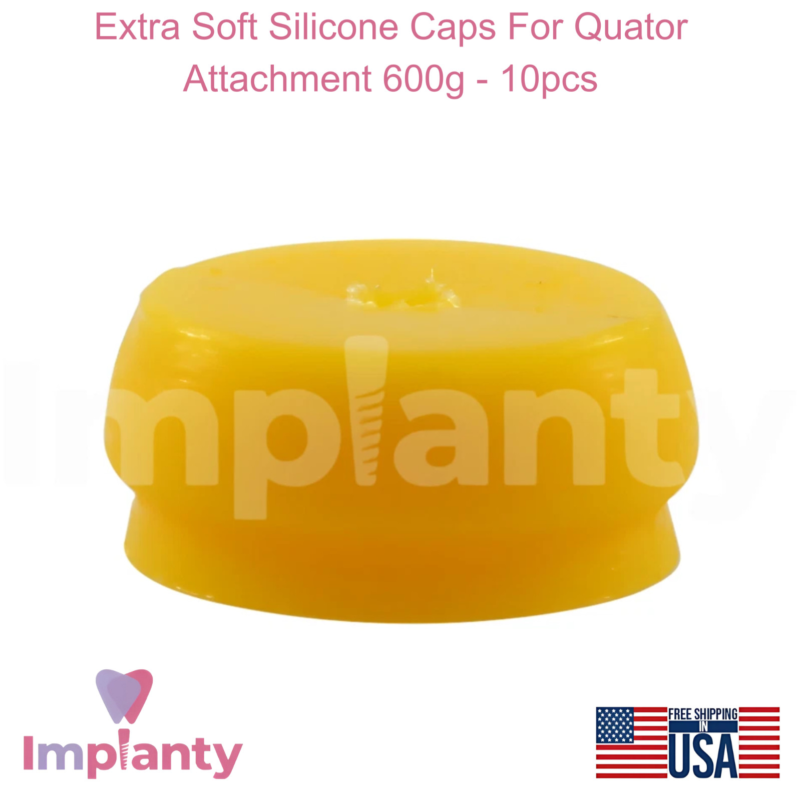 Extra Soft Dental Silicone Caps for Overdenture Quator Attachment 600g 10pcs