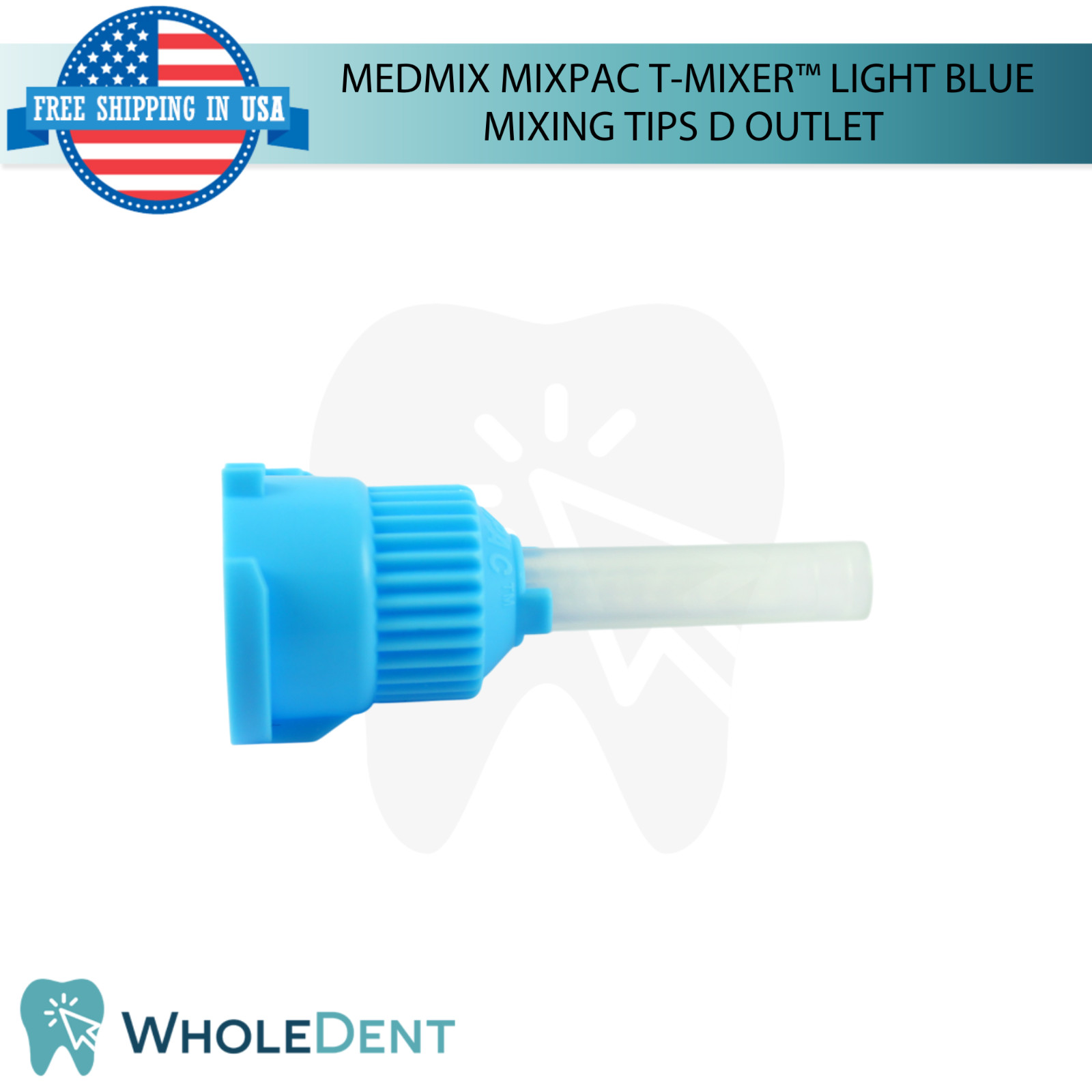 Dental Medmix MIXPAC™ T-Mixer™ Mixing Tips D Outlet Light Blue Dispensing Tool