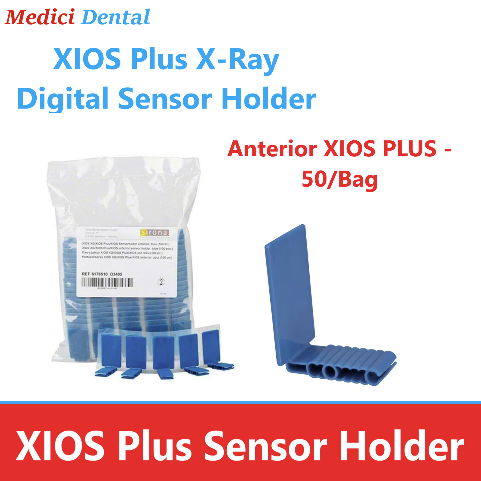 Dental X-Ray XCP Xios Sensor Biteblocks Posterior, Bitewing, Anterior Disposable