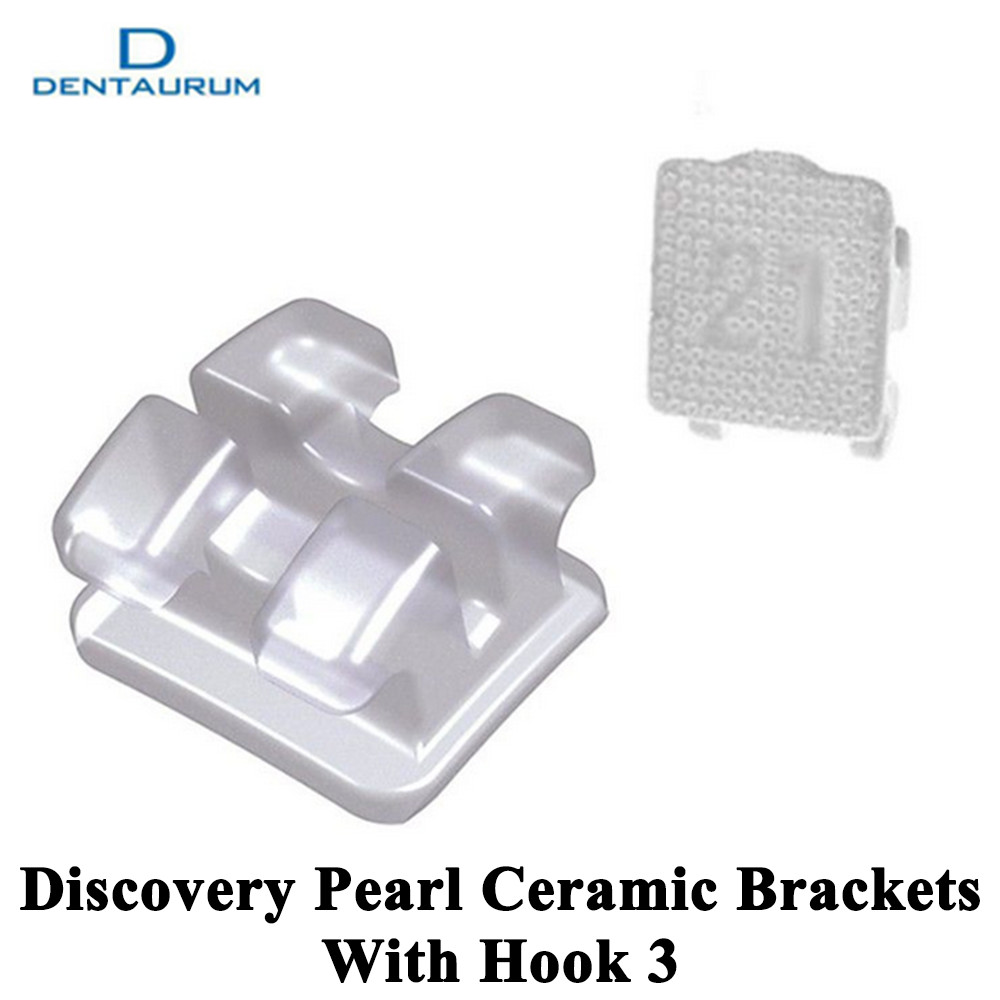 20pcs Dental Dentaurum Discovery Pearl Ceramic Brackets With Hook 3 Kit