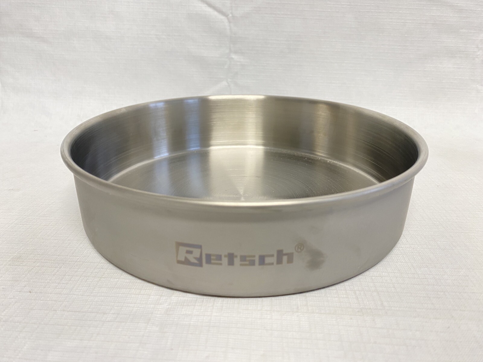 RETSCH 8”D Stainless Steel No. 30 Full Height Test Sieve 600um & Collecting Pan