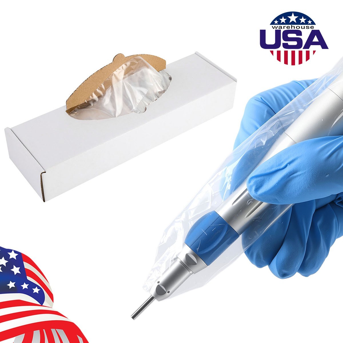500Pcs Disposable Dental Low &High Speed Handpiece Sleeves Clear Plastic Cover