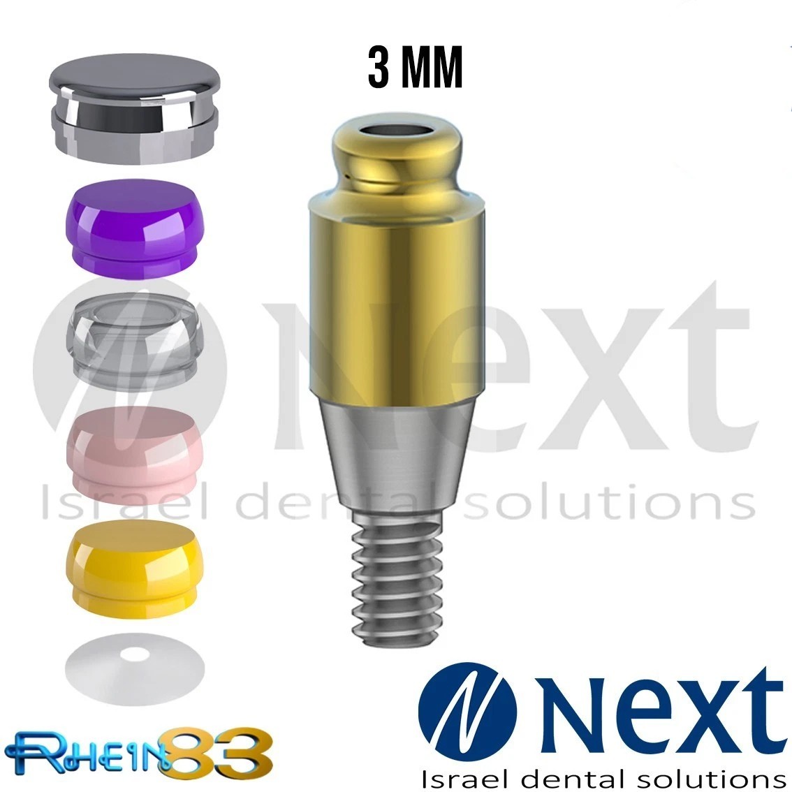 OT Equator abutment 3 mm attachment Hiossen Regular Set RHEIN83 Italy