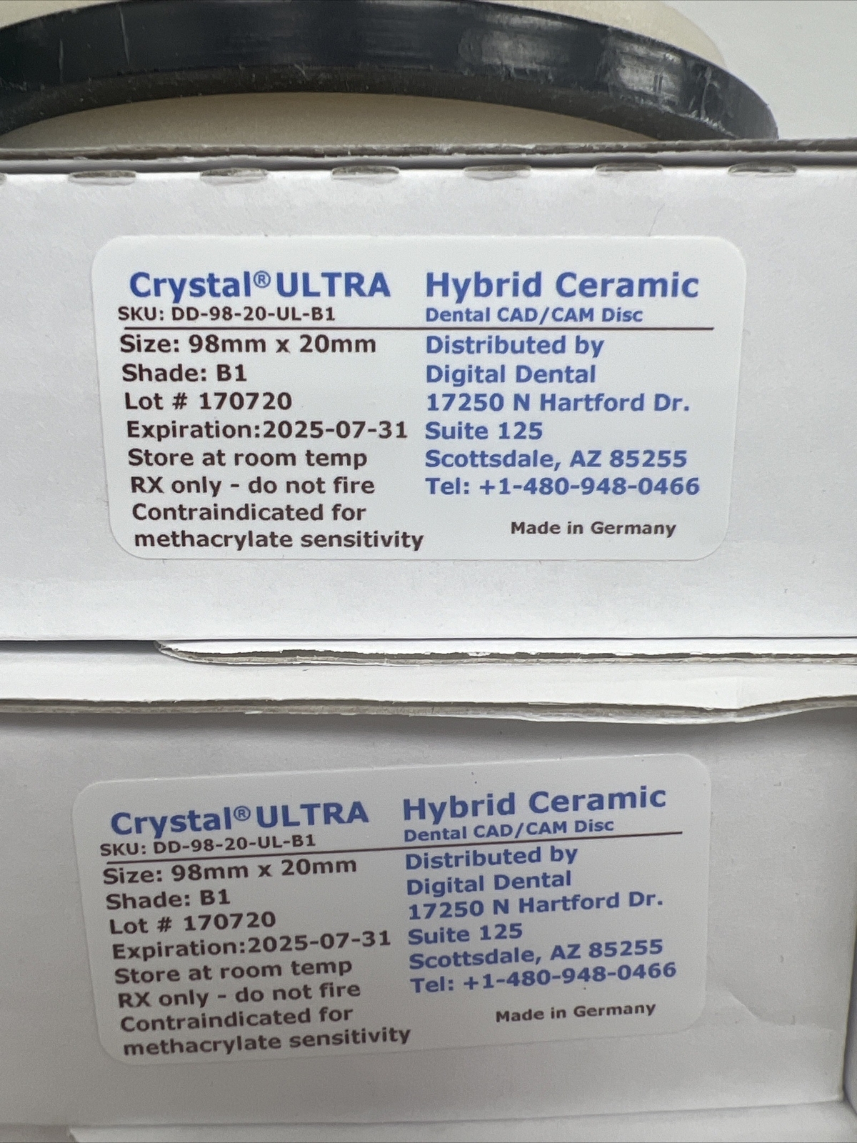 Dental Cad Milling Disc Crystal Ultra 98 X 20mm B1