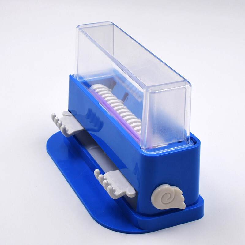 Dental Orthodontics Products Cotton Roll Dispenser Press Type Box Holder Blue