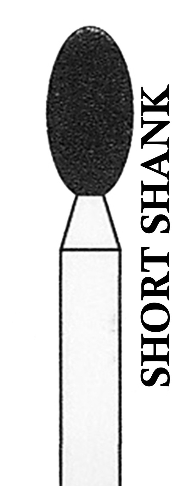 CROSSTECH Dental Diamond Short-Shank EGG-379/023SC, MC15RXC-Super Coarse,5Burs