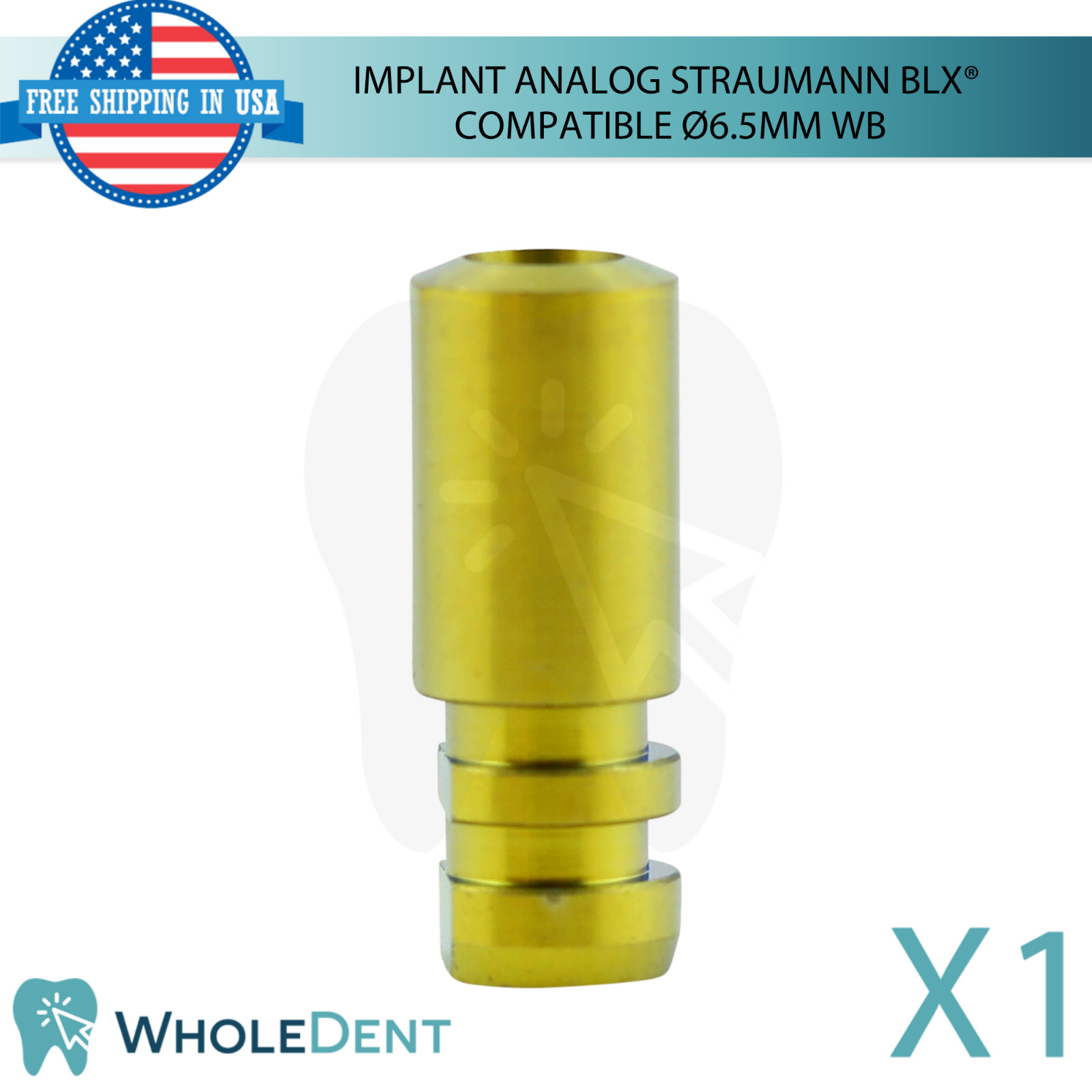 Dental Fixture Analog Wide Base Straumann BLX® Compatible Ø6.5mm Lab