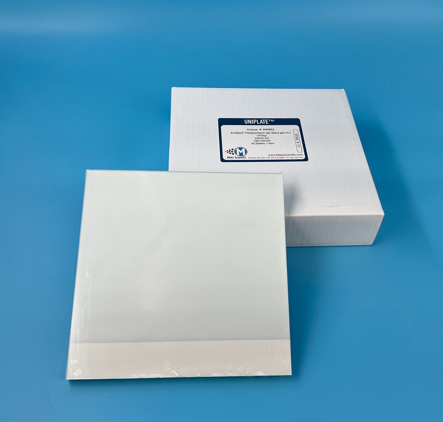 Silica Gel HLF (150Å) 250um 20x20cm w/Preadsorbent Zone (25 plates/box) P67011