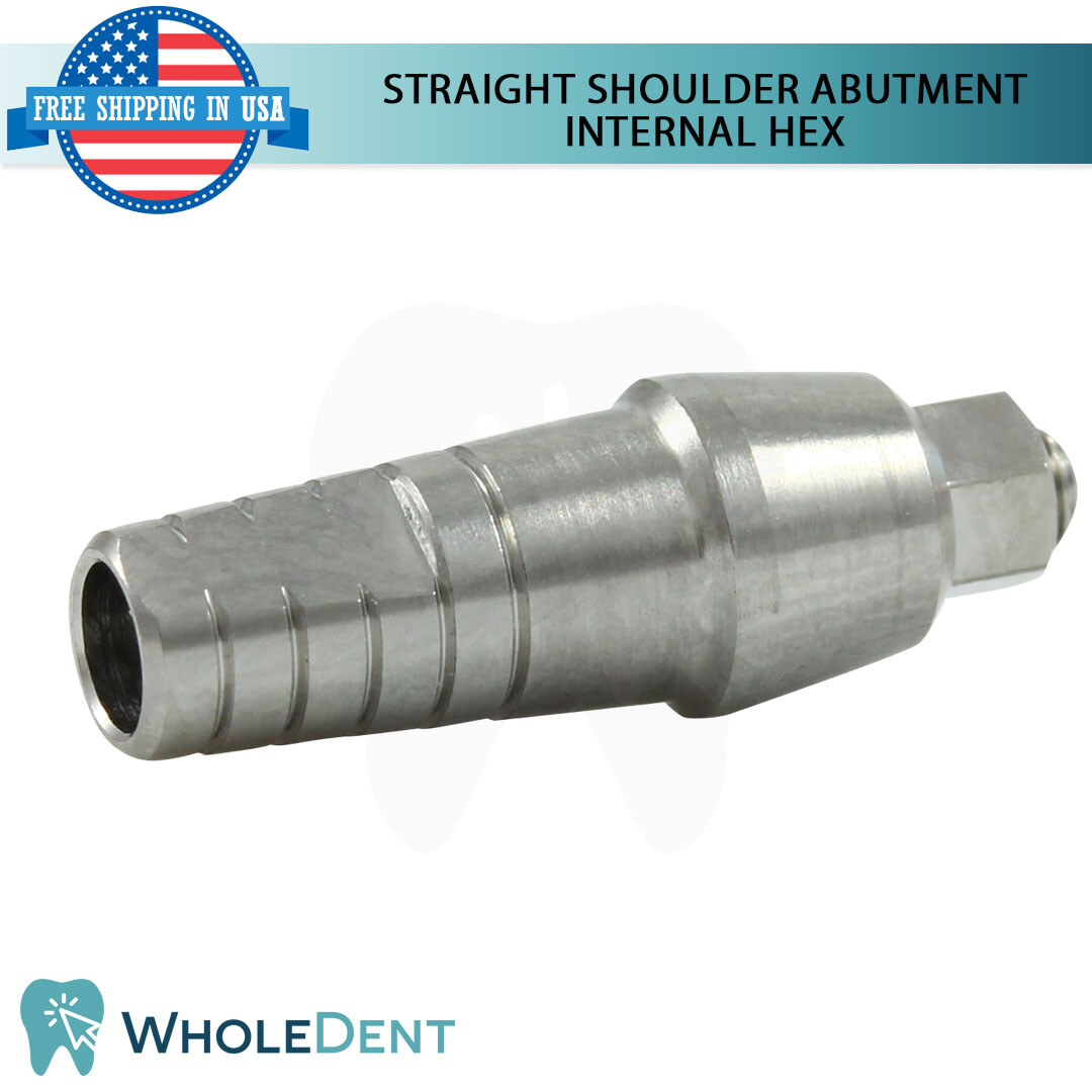1x Standard Platform Int Hex 2.42mm Straight Shoulder Abutment Dental Ø4.5mm