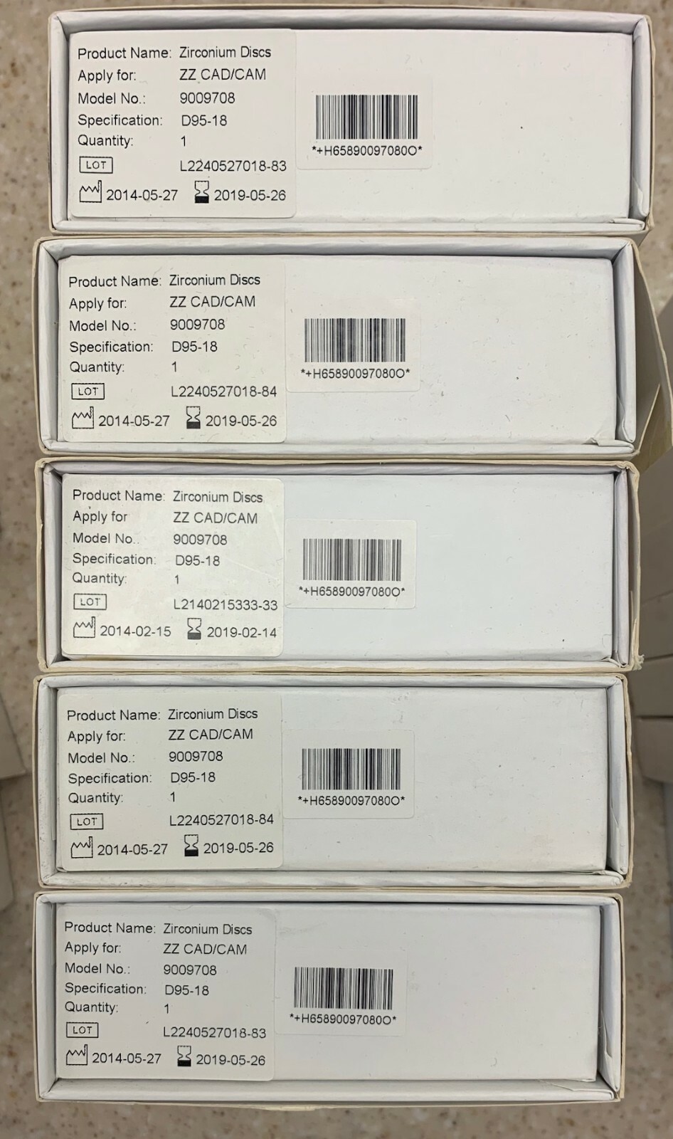Zirconia Blocks – Zirlux ST1 – Qty 11 of 95×12  – Qty 5 of  95×18 