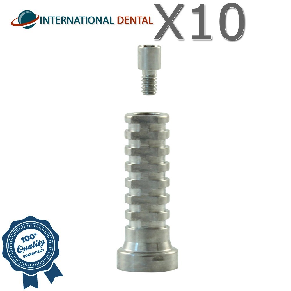 10 Dental Titanium Cylinder Compatible 0sstem®TS Hiossen®ET For Multi Prosthetic
