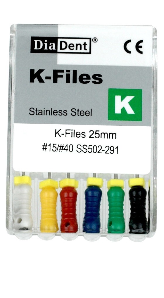DiaDent Dental Endodontic root canal file K-file 25mm 30 files/pack USA Made