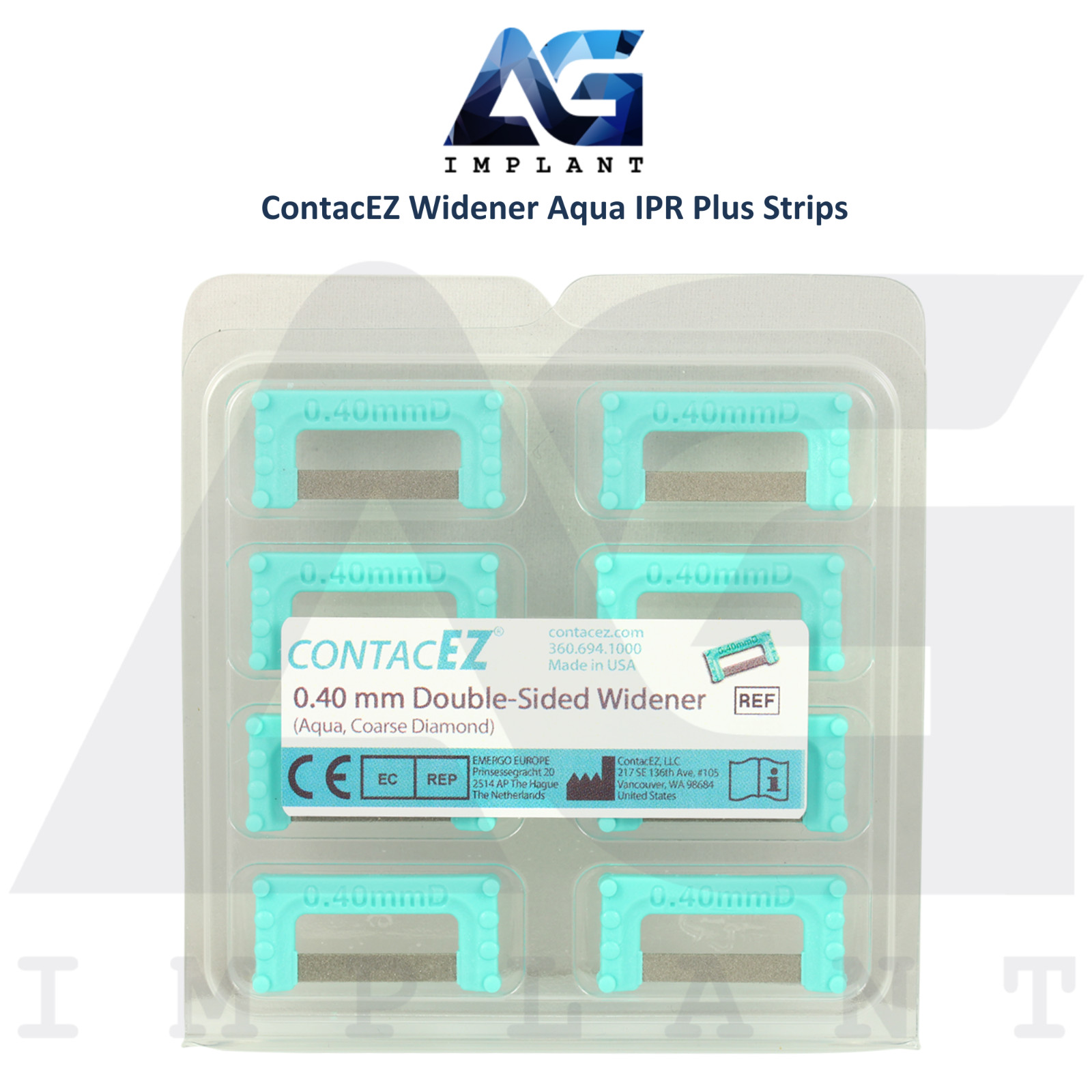 Double Sided Widener Aqua Flexible Diamond Coated Dental IPR Plus Strips Set