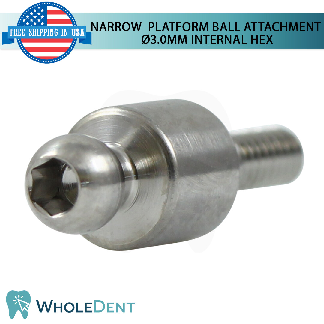 X1 Narrow Ball Overdenture Attachment Abutment 3 Insert Silicone Caps Set