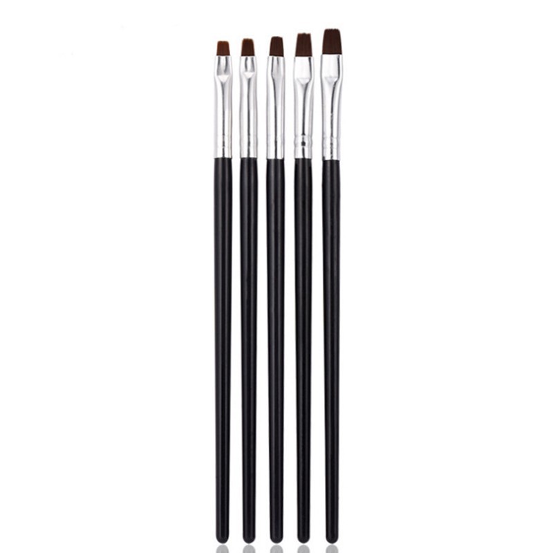 5Pcs/Kit Dental Composite Shaping Brush Pen Resin Veneer Cement Porcelain Pen