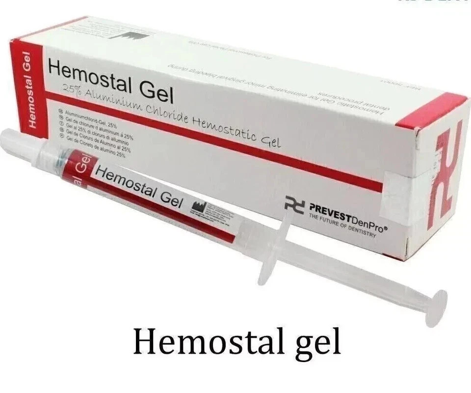 5 X Dental Hemostal Gel 3gm Syringe Pack A Hemostatic Gingival retraction Gel P