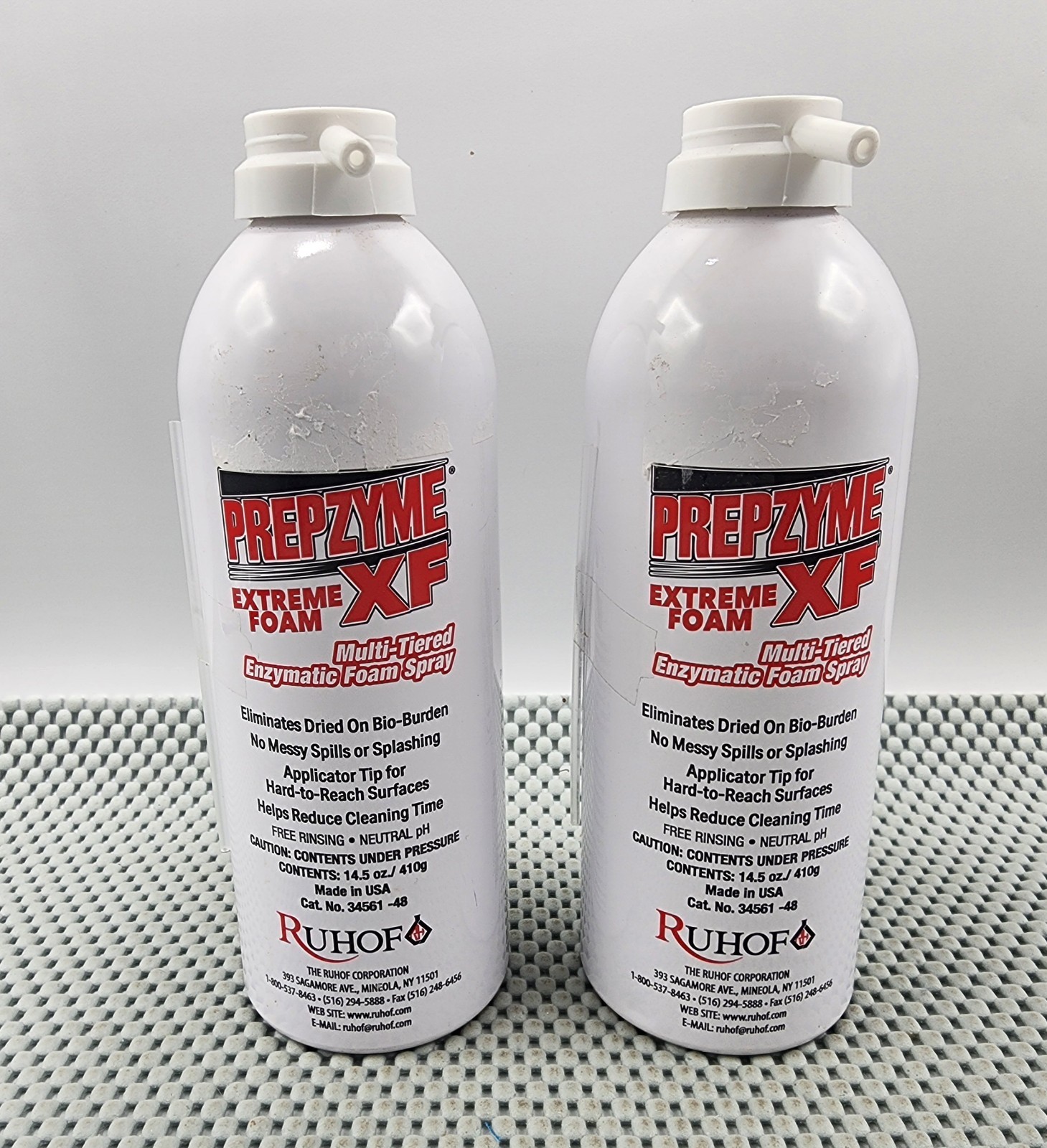 Ruhof Prepzyme XF Enzymatic Foam Spray 14.5 oz Extreme Foam Set of 2