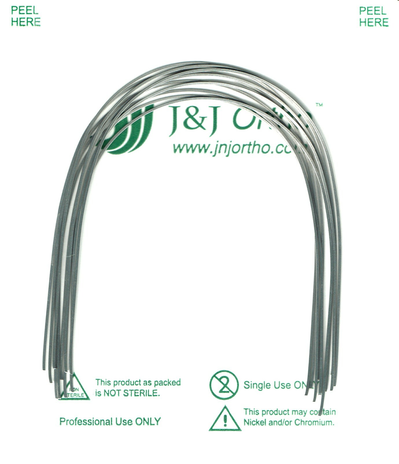 J&J Ortho™ Orthodontic Stainless Steel Arch wire Round (10 pcs) Ovoid Natural