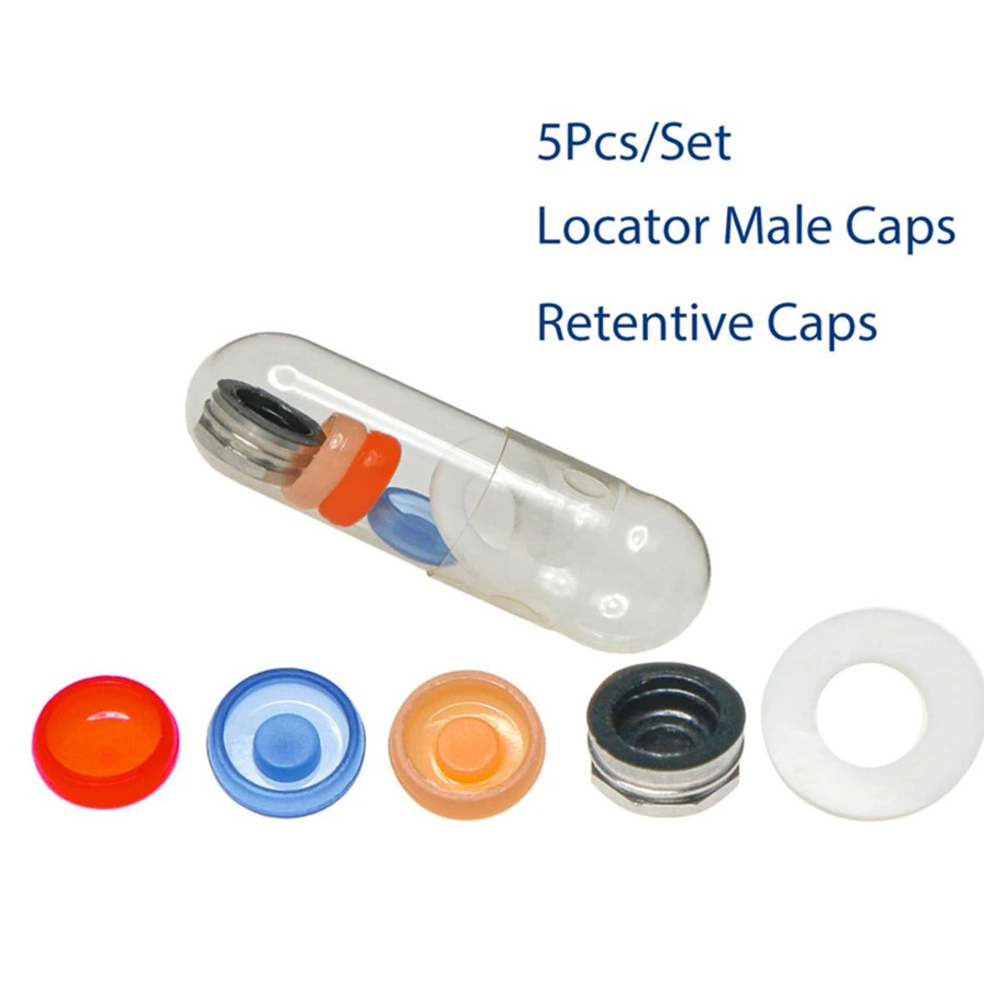 5pcs Dental Implant Locator Retention Caps Core Tool Kit Universal Locator – NEW