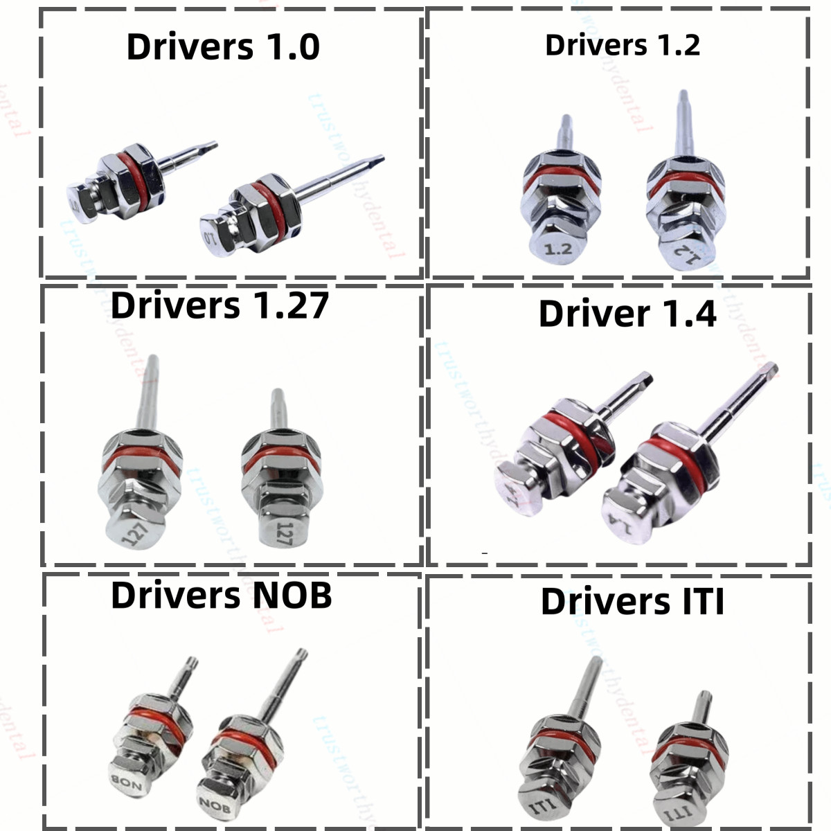 Dental Driver Wrench Ratchet Screwdriver Abutment Screw ITI/1.0/1.2/1.27/1.4/NOB
