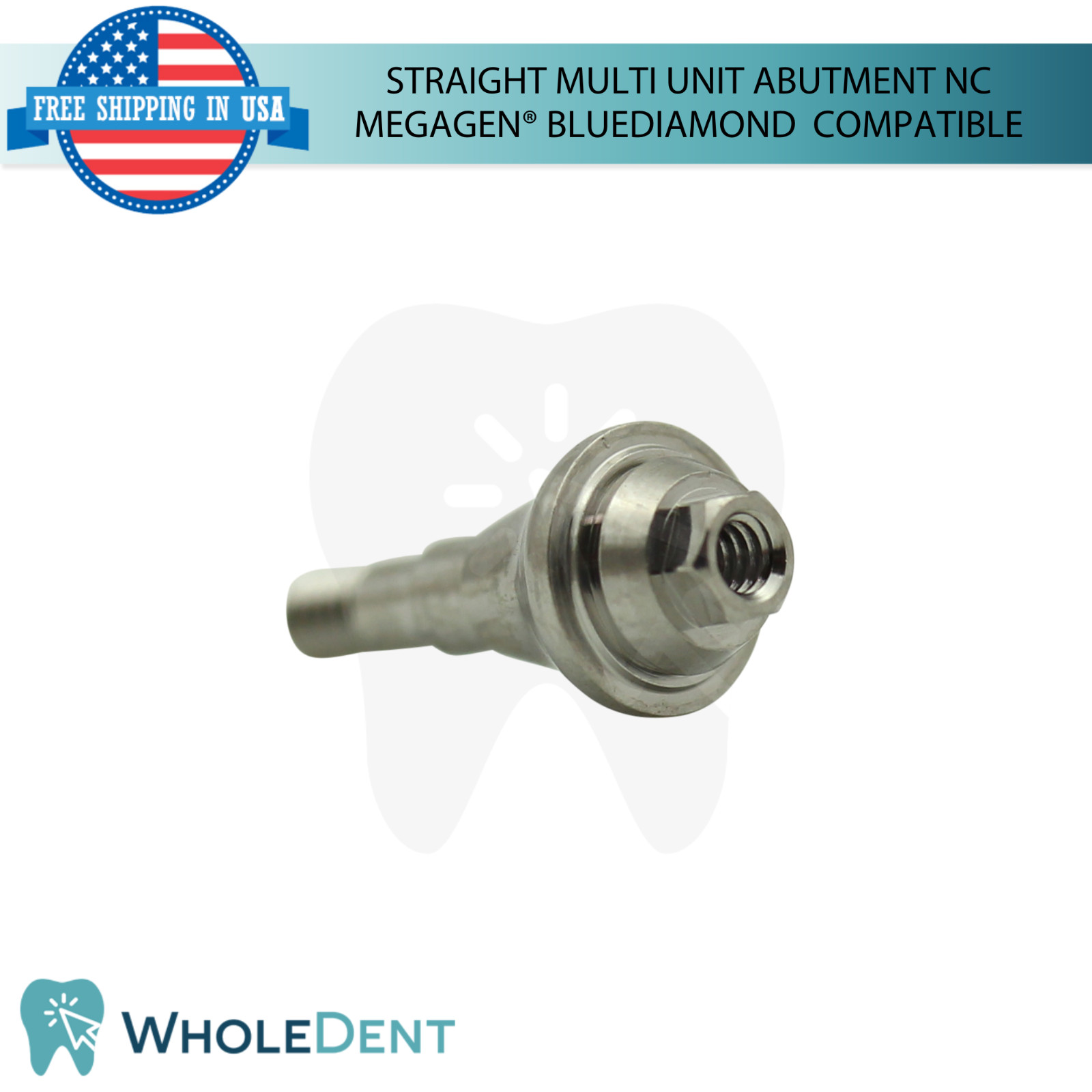 10x Straight Multi Unit Prosthetic Ø4.8mm NC Megagen® BlueDiamond Compatible