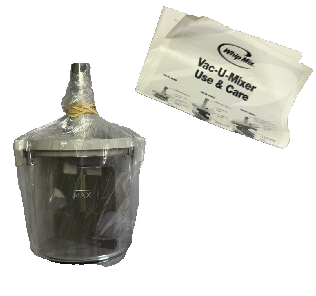 Whip Mix Vac-U-Mixer #4450 Plastic Bowl (3 in / 300 mL) + Lid, Hose, Paddle, Nut