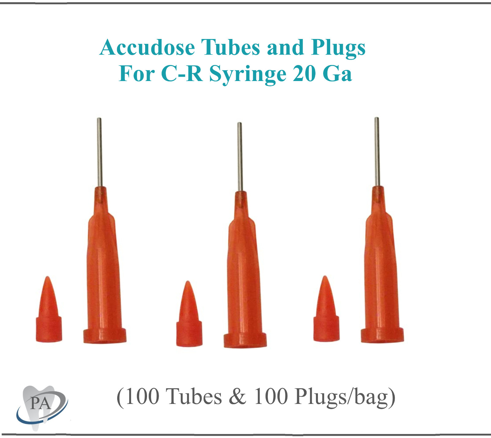 Accudose ProDose, tubes and plugs, Photo-blocking brown, 20g, 100/Bg for C-R Syr