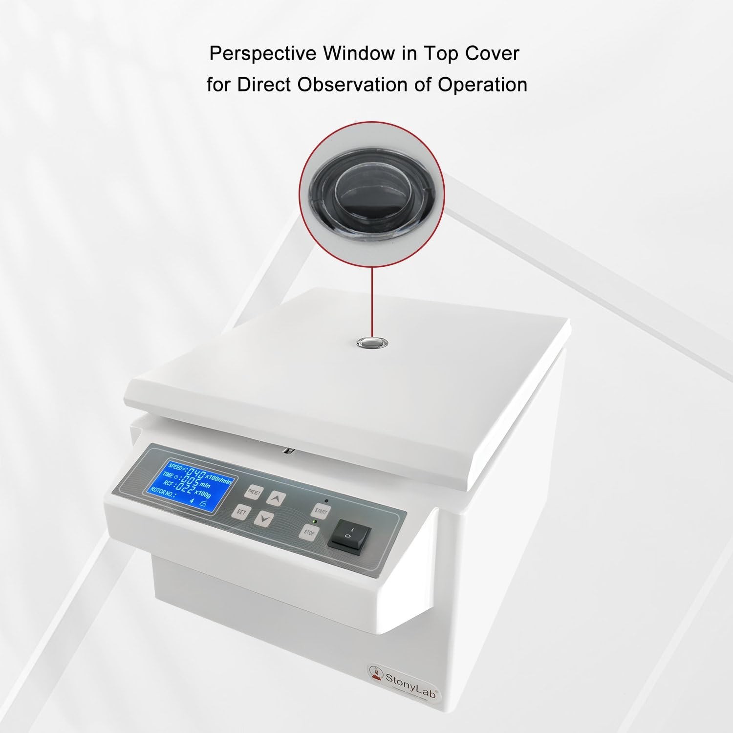 stonylab Low-Speed Centrifuge, 110V/60Hz Digital Benchtop Centrifuge with 400…