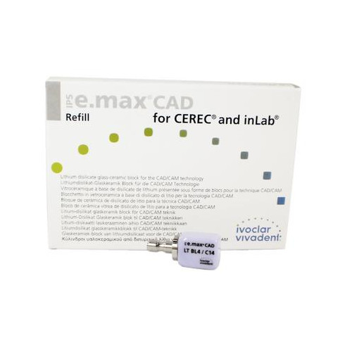 Ivoclar Vivadent 605346 Ivoclar IPS e.max CAD CEREC Blocks InLab LT BL4 C14 5/Pk