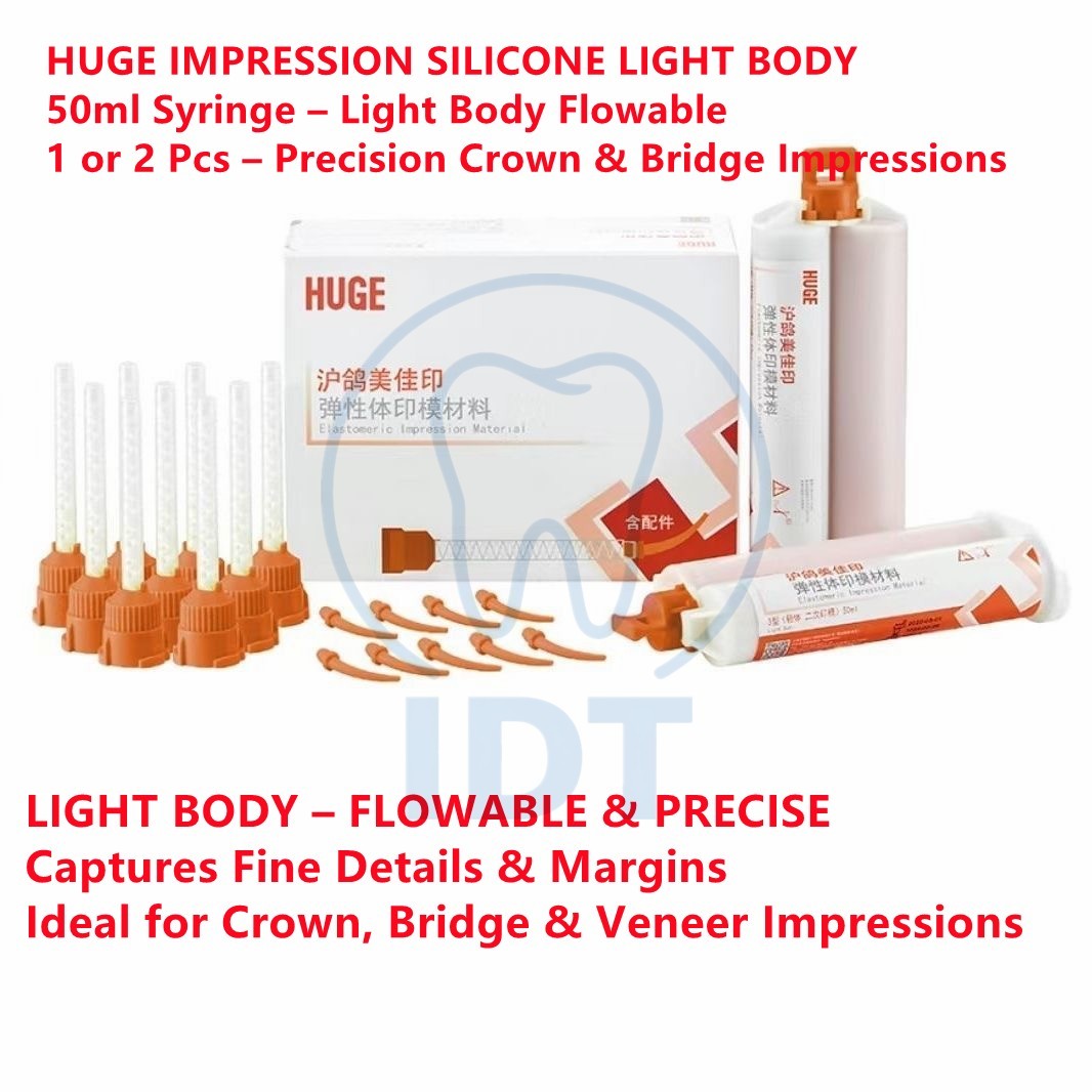 HUGE Impression Silicone Light Body 50ml, Dental Precision Mold Material