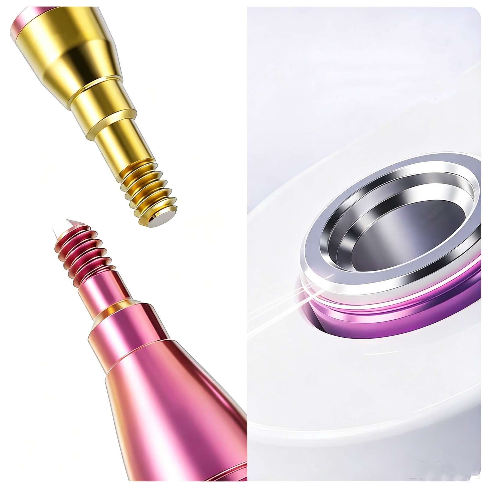 Dental Titanium NC/RC Healing Abutment Closure Cap Bone Level Fits ITI Straumann