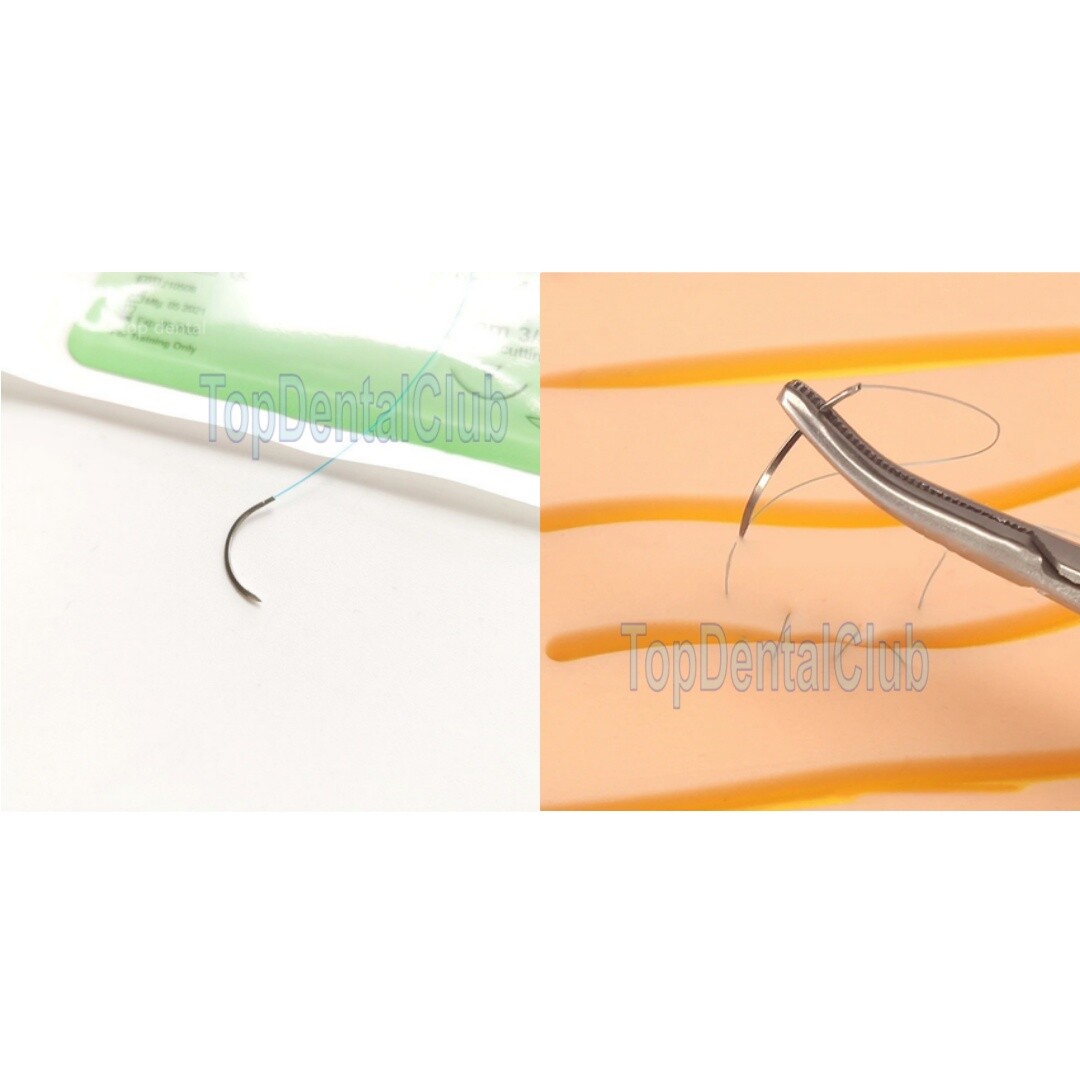 200Pcs Dental Practise Sutures Reverse Suture Metric 1.5 Nylon Monofilament