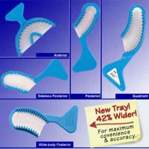 3-Way Tray Wide-Body Posterior Bite Registration/Impression Tray, plastic