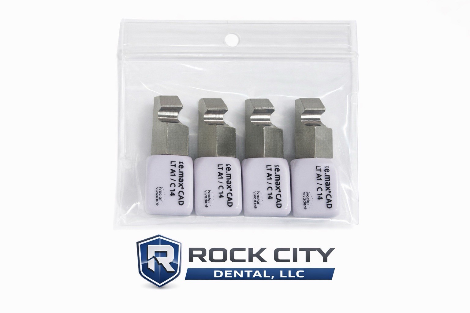 IPS e.max CAD LT A1 / C14 Ceramic Blocks – Lot of 4