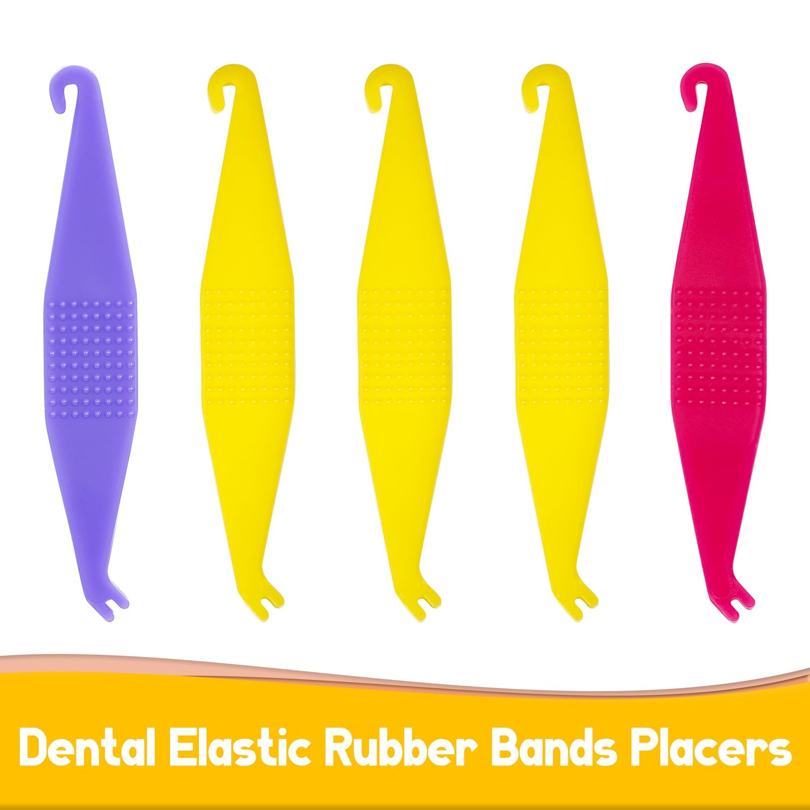500 Pcs Orthodontic Elastic Rubber Bands, 3.5 Ounces 1/4″,Fox, Light Yellow