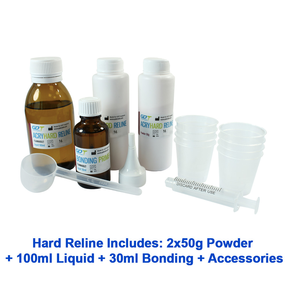 Dental Hard Liner Resin Self Cure AcryHard Denture Liner Permanent Material
