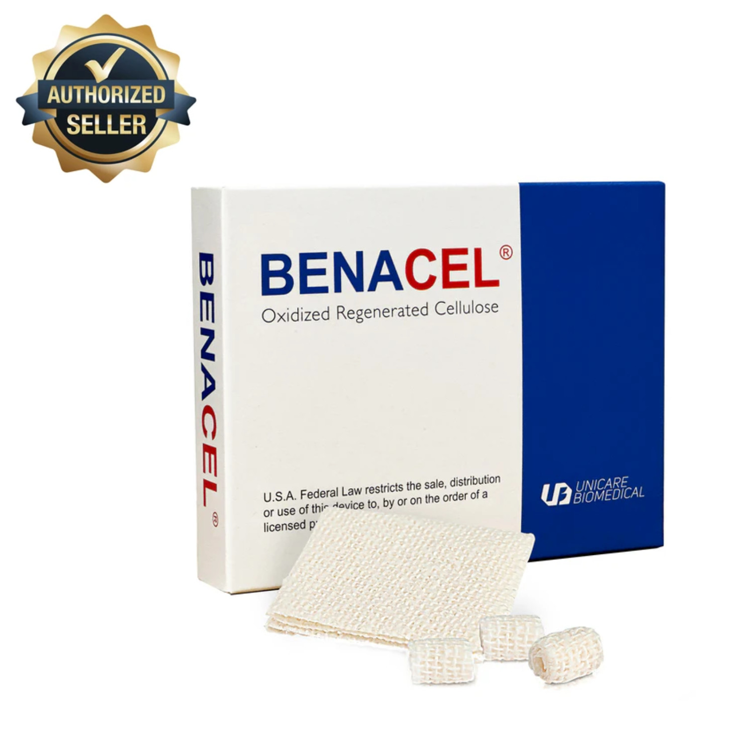 Unicare BenaCel Hemostatic Gauze Dental Dressing Oxidized 6mm x 8mm 8/Pk #C-003