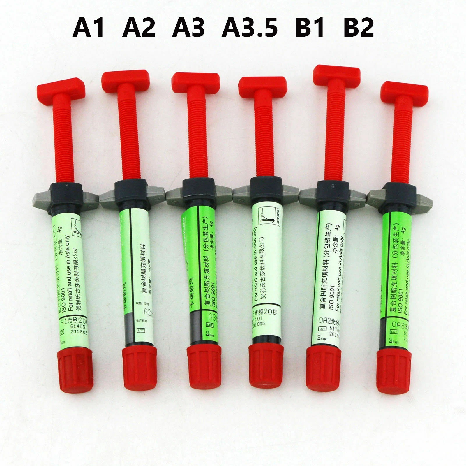 100% Charisma Dental Universal Microglass Composite Syringe A1 A2 A3
