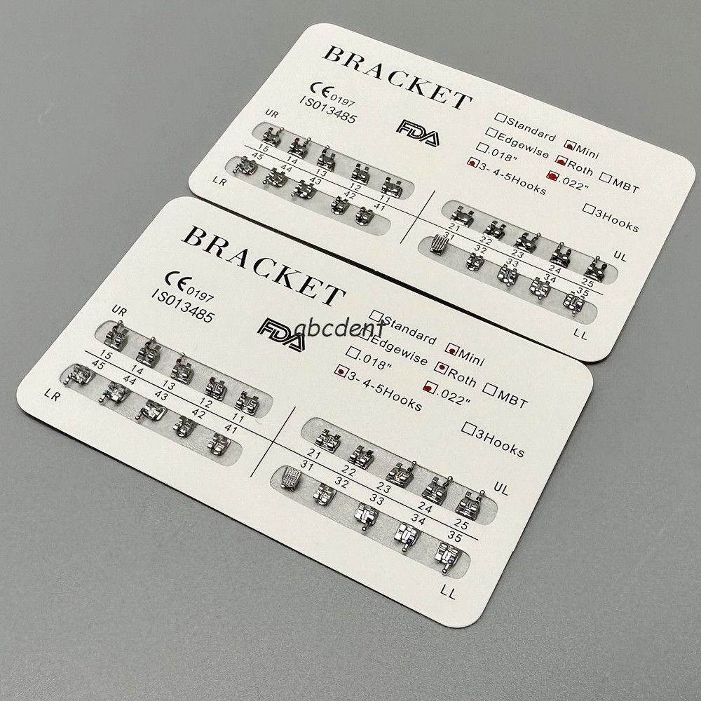 Dental MiM Moloblock Mesh Base Brackets Mini 022 slot 345 hooks Roth MBT Bracket
