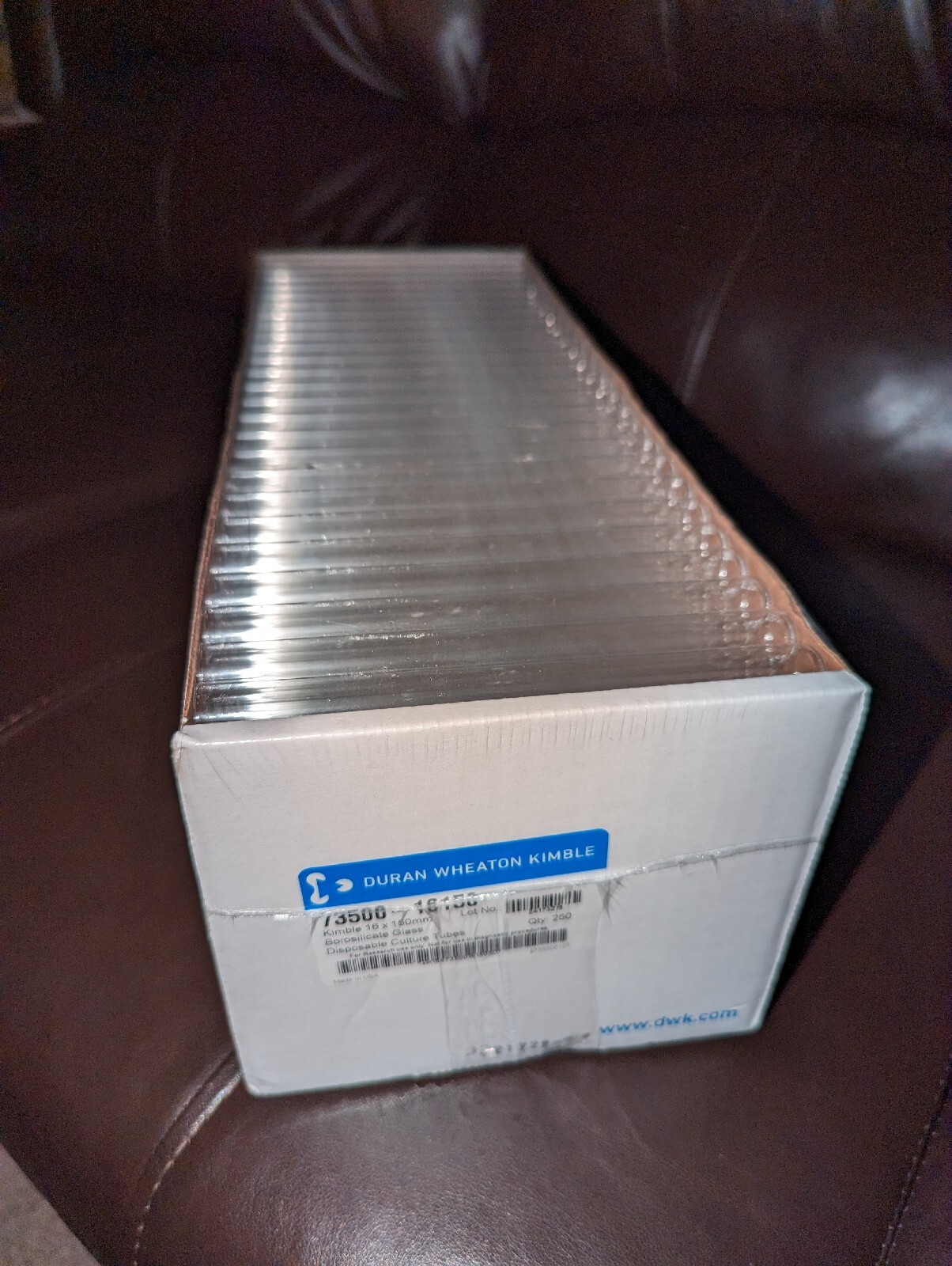 Duran Wheaton Kimble 73500-16150 16x150mm Borosilicate Glass Disposable Culture