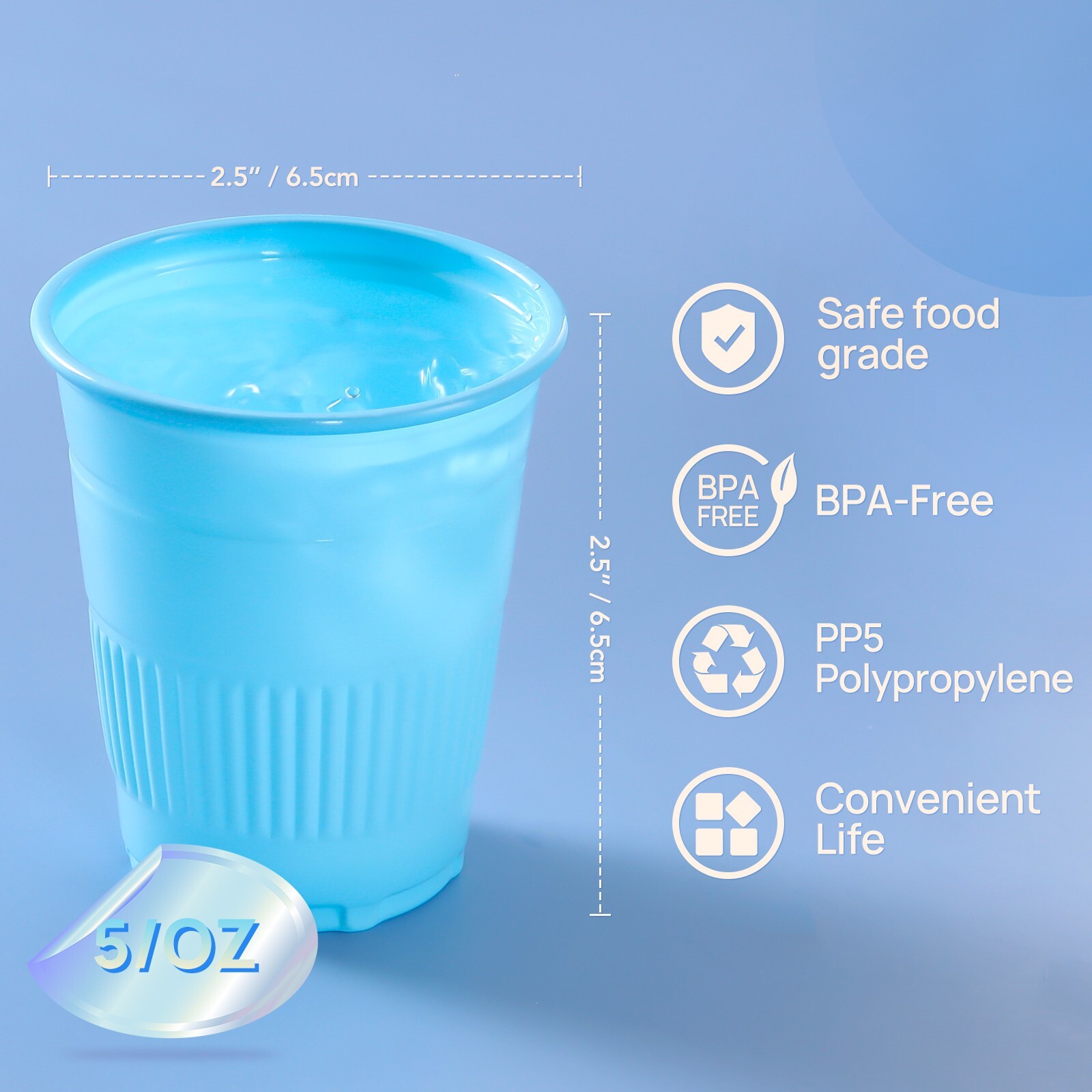 1000PCS/Case JMU Dental Plastic Disposable Drinking Cup 5OZ Patient Cups 3 Color