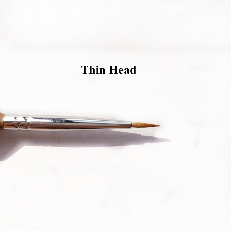 Dental Sable Hair Brush Pen Porcelain Brushes Enamel Silicone Brush Head Enamel