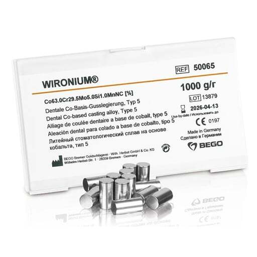 Bego Wironium Co-Based Alloy for Partial Dentures 1Kg REF 50065