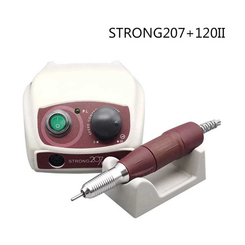 Lab Micromotor Strong207 + 120II 35K RPM Nail Polisher Jade Engraving Machine