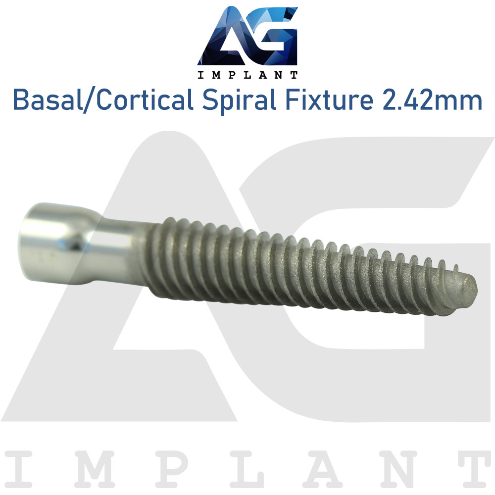 5 Basal/Cortical Spiral Titanium Fixture System Int Hexagon 2.42mm Prosthetics
