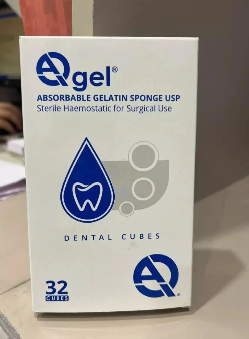 32 Sponge 10x10x10mm AQGEL Absorbable Gelatin USP Sterile( FAST FREE SHIPING)
