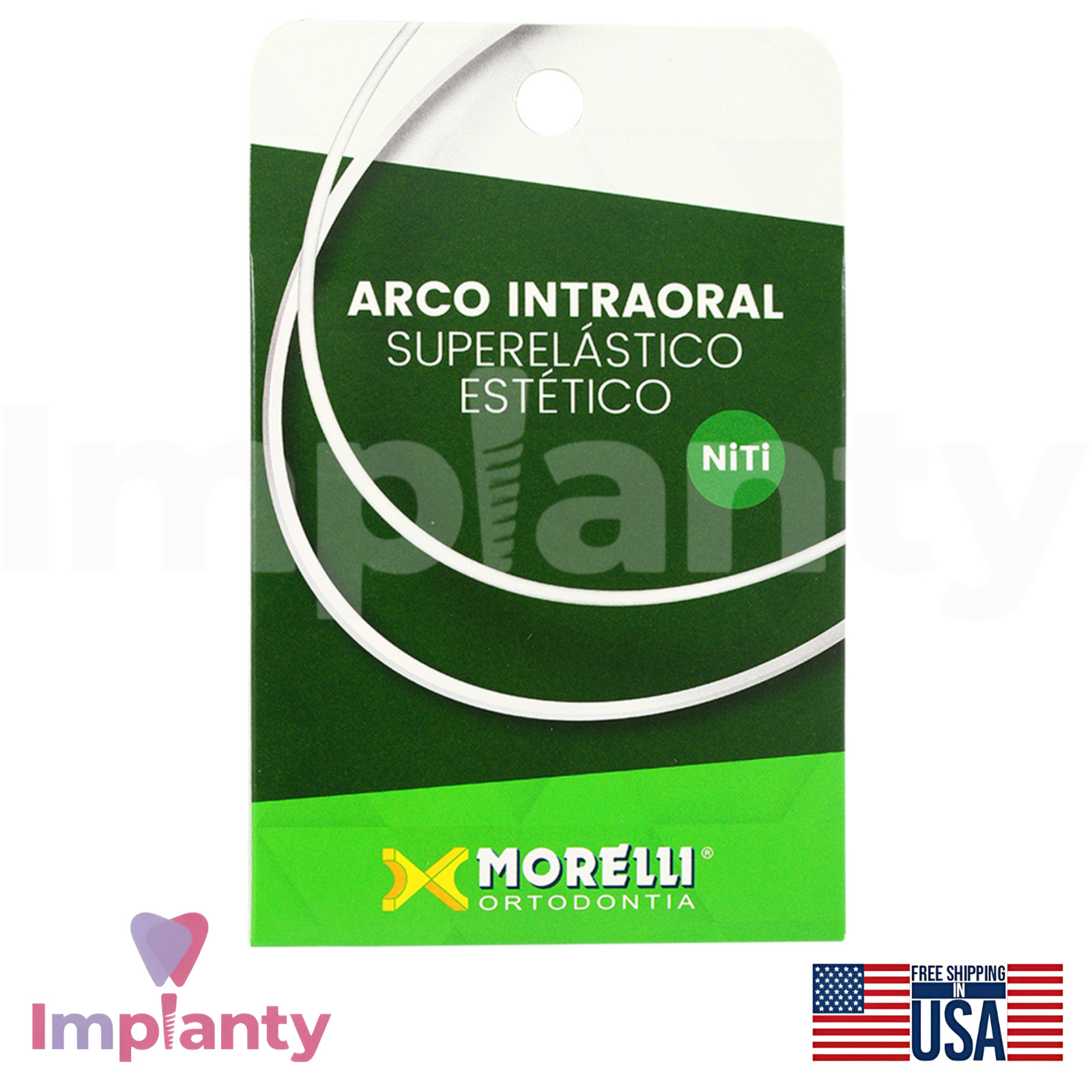 Morelli NiTi Superelastic Aesthetic Rectangular Dental Archwire Upper Jaw 5pcs