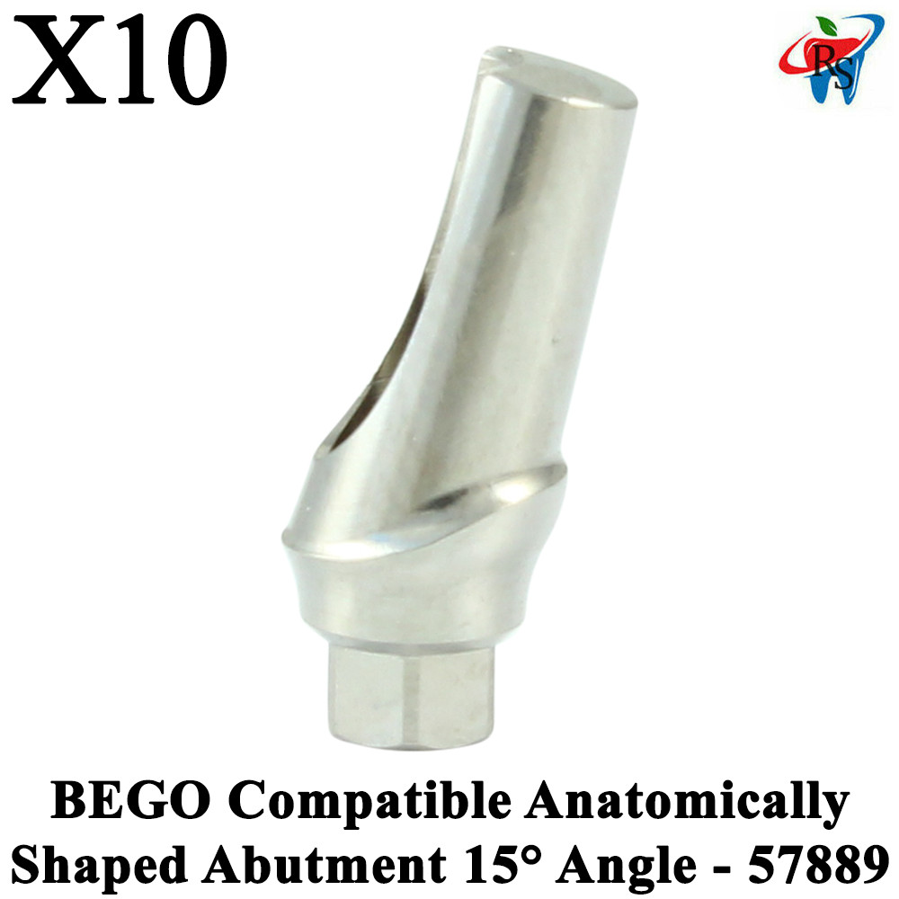 10pcs Dental BEGO Compatible Anatomically Shaped Abutment 15° Angle – 57889