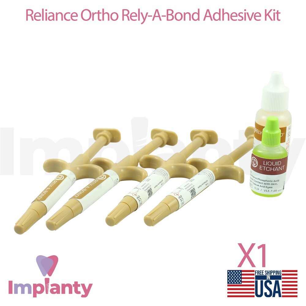Reliance Ortho Rely-A-Bond Syringe Kit Adhesive Self Cure Bonding Dental Bracket