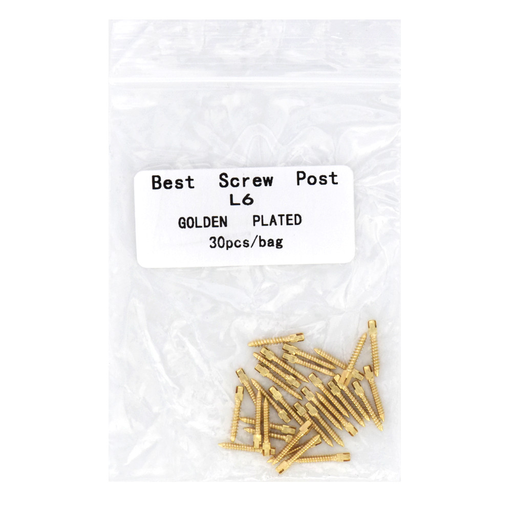30 Pcs Dental Screw Post 24K Gold Plated Conical Refills S/M/L/XL For Root Canal
